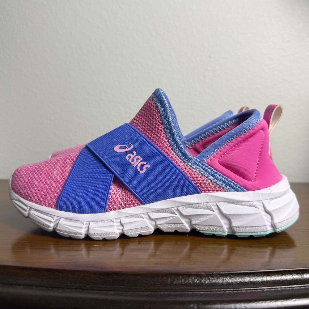 Asics Gel-Lyte Runner Slip-On Kids Shoes Pink Blue Size 1 Girls